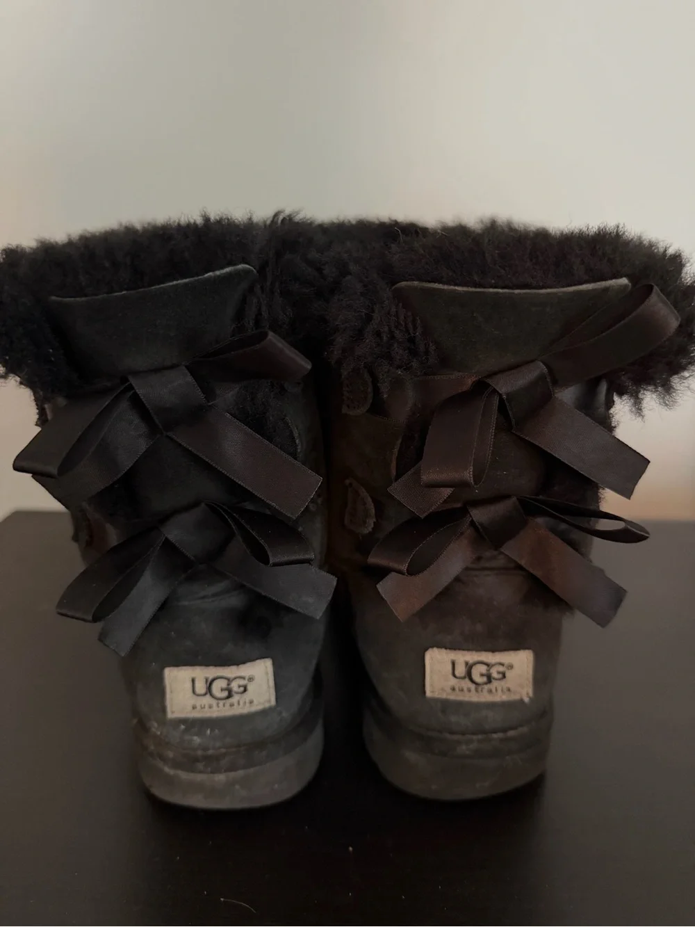UGG Bailey Bow Black Well-Loved Boots